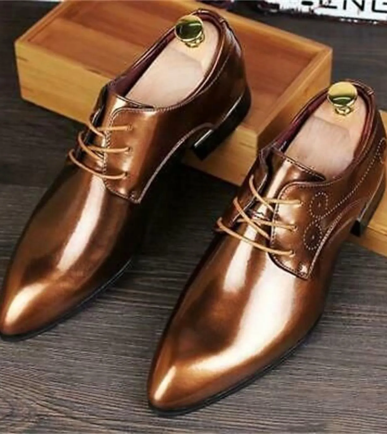 Scarpe derby Scarpe da uomo Tinta unita Pu Fashion Business Casual Wedding Party Quotidiano Classico Scarpe eleganti con lacci a