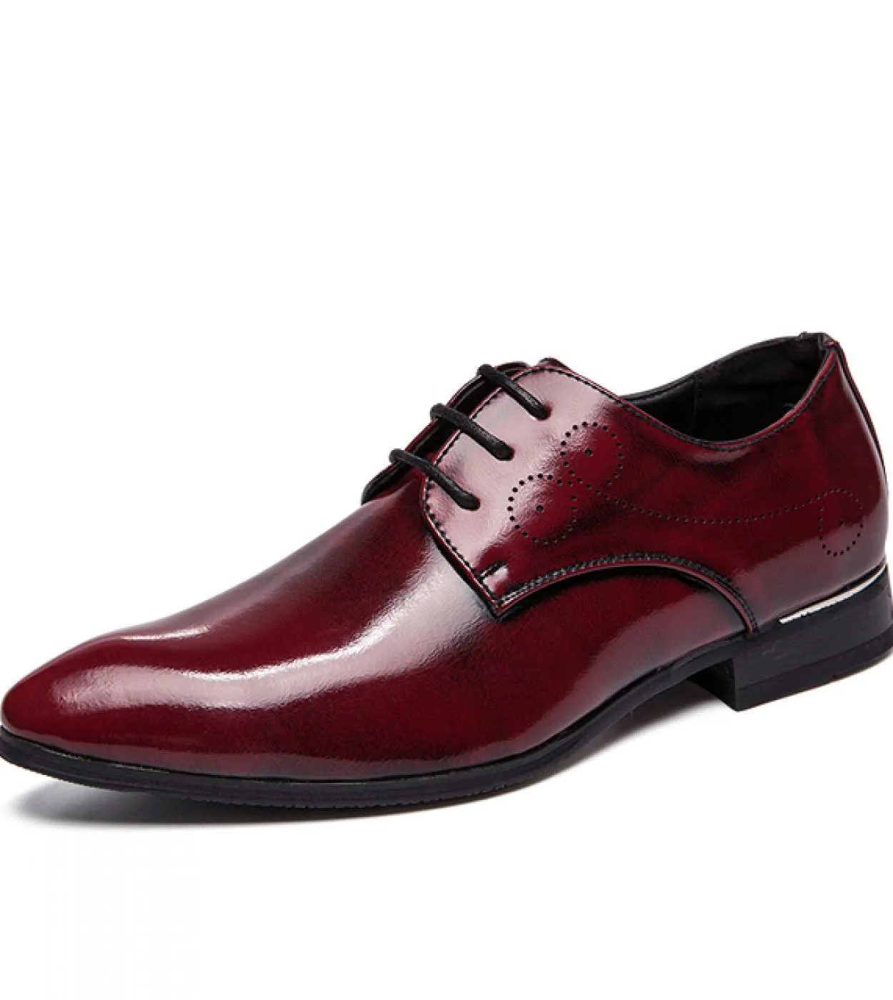 Scarpe derby Scarpe da uomo Tinta unita Pu Fashion Business Casual Wedding Party Quotidiano Classico Scarpe eleganti con lacci a