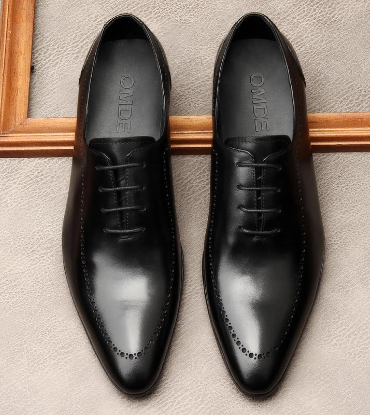 Scarpe Oxford da uomo fatte a mano italiane in vera pelle di vitello Nero Marrone Classico Brogue Business Scarpe da sposa per u