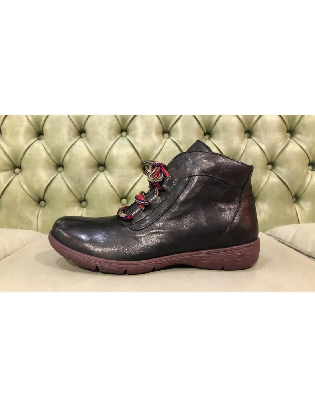 Scarpe stringate donna in pelle