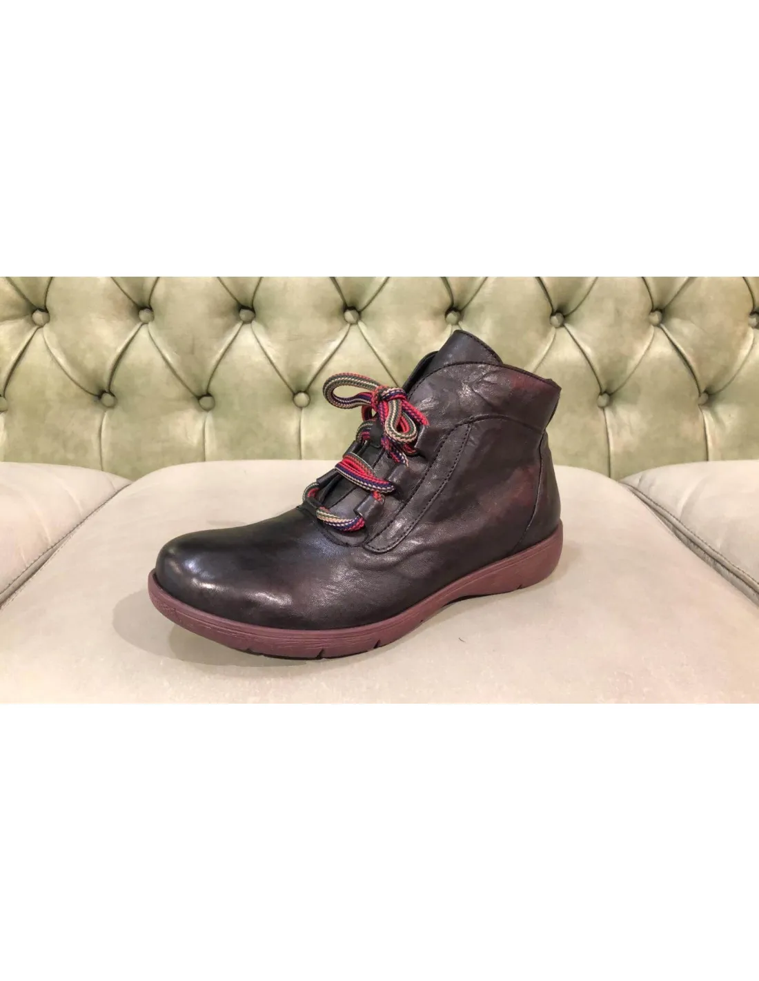 Scarpe stringate donna in pelle