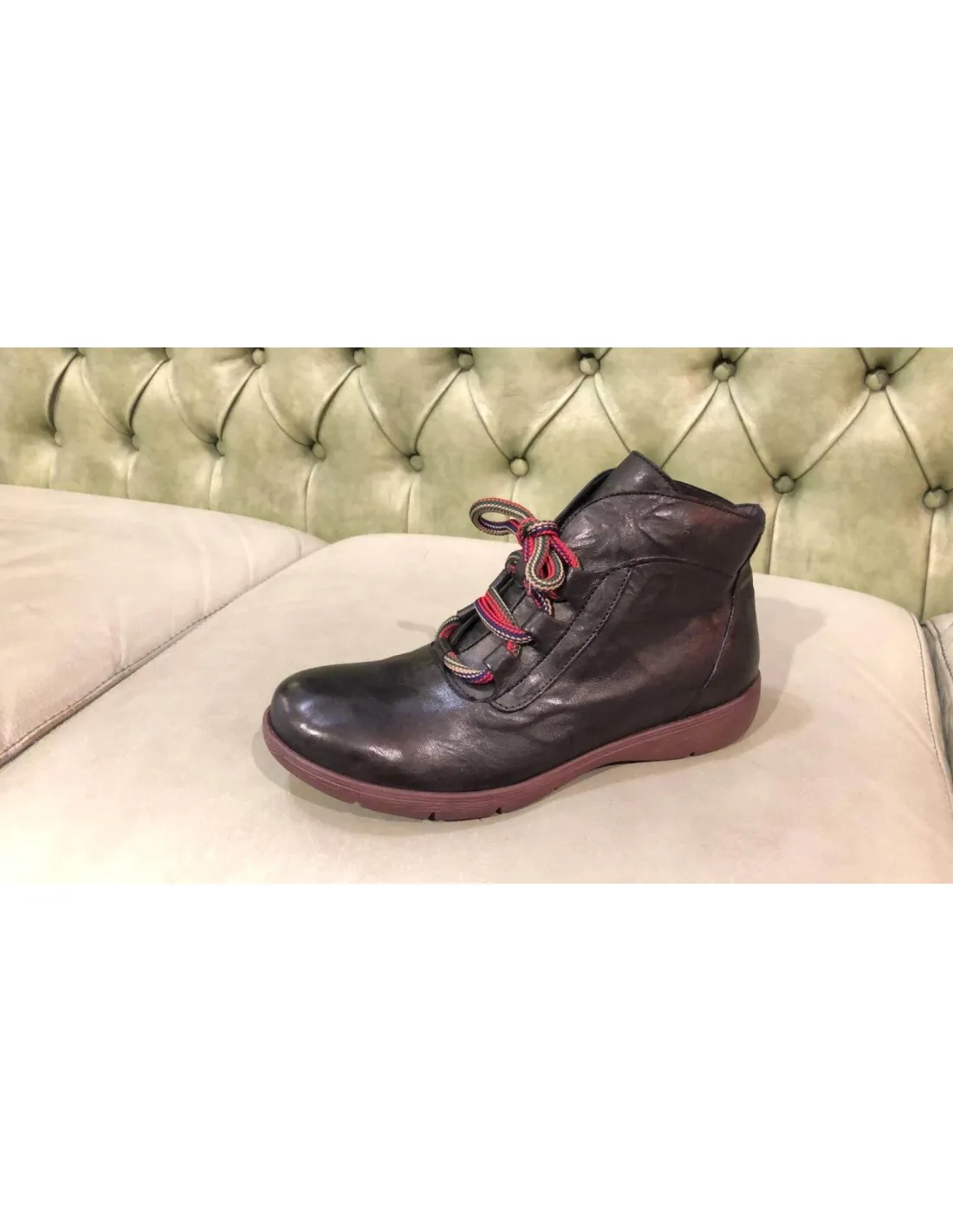Scarpe stringate donna in pelle