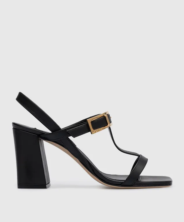 Sergio Rossi Sandali Nora in pelle nera B02170MMV120