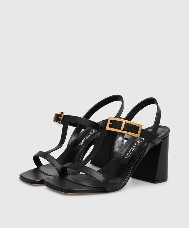 Sergio Rossi Sandali Nora in pelle nera B02170MMV120
