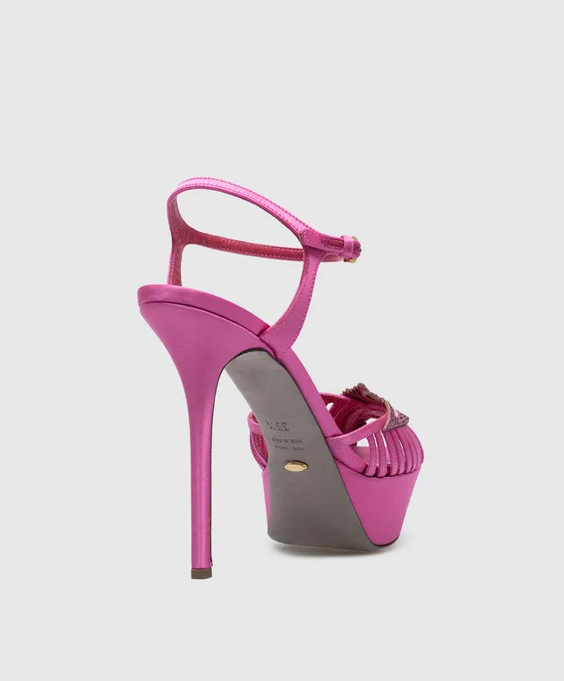 Sergio Rossi Sandali rosa con cristalli A39370