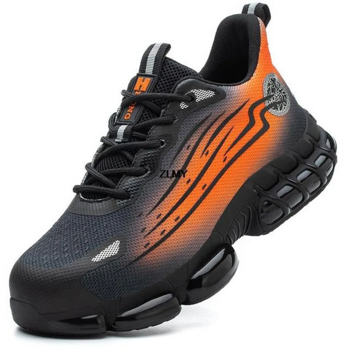 Sneaker con punta in acciaio con cuscino d'aria Scarpe antinfortunistiche da uomo Stivali antinfortunistici antiforatura Scarpe