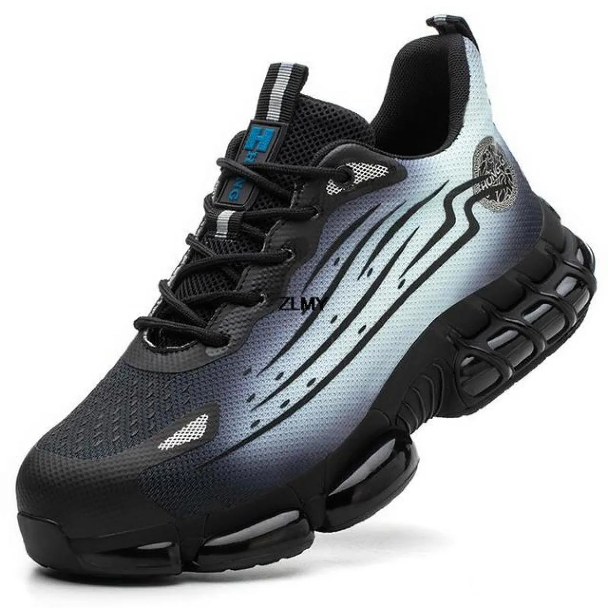 Sneaker con punta in acciaio con cuscino d'aria Scarpe antinfortunistiche da uomo Stivali antinfortunistici antiforatura Scarpe