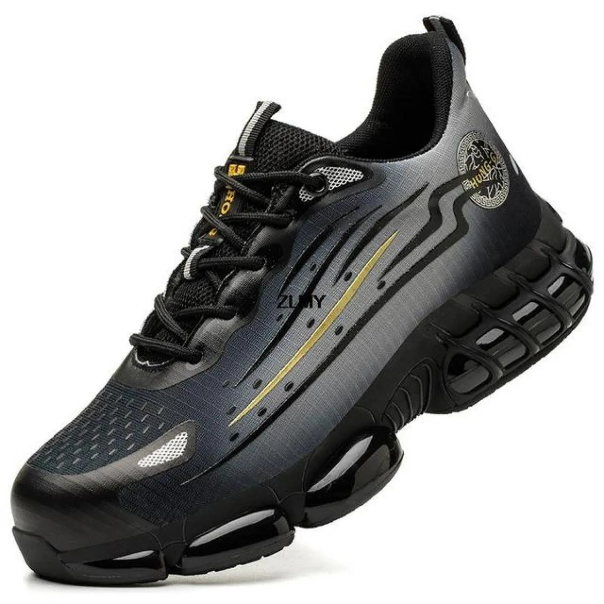 Sneaker con punta in acciaio con cuscino d'aria Scarpe antinfortunistiche da uomo Stivali antinfortunistici antiforatura Scarpe
