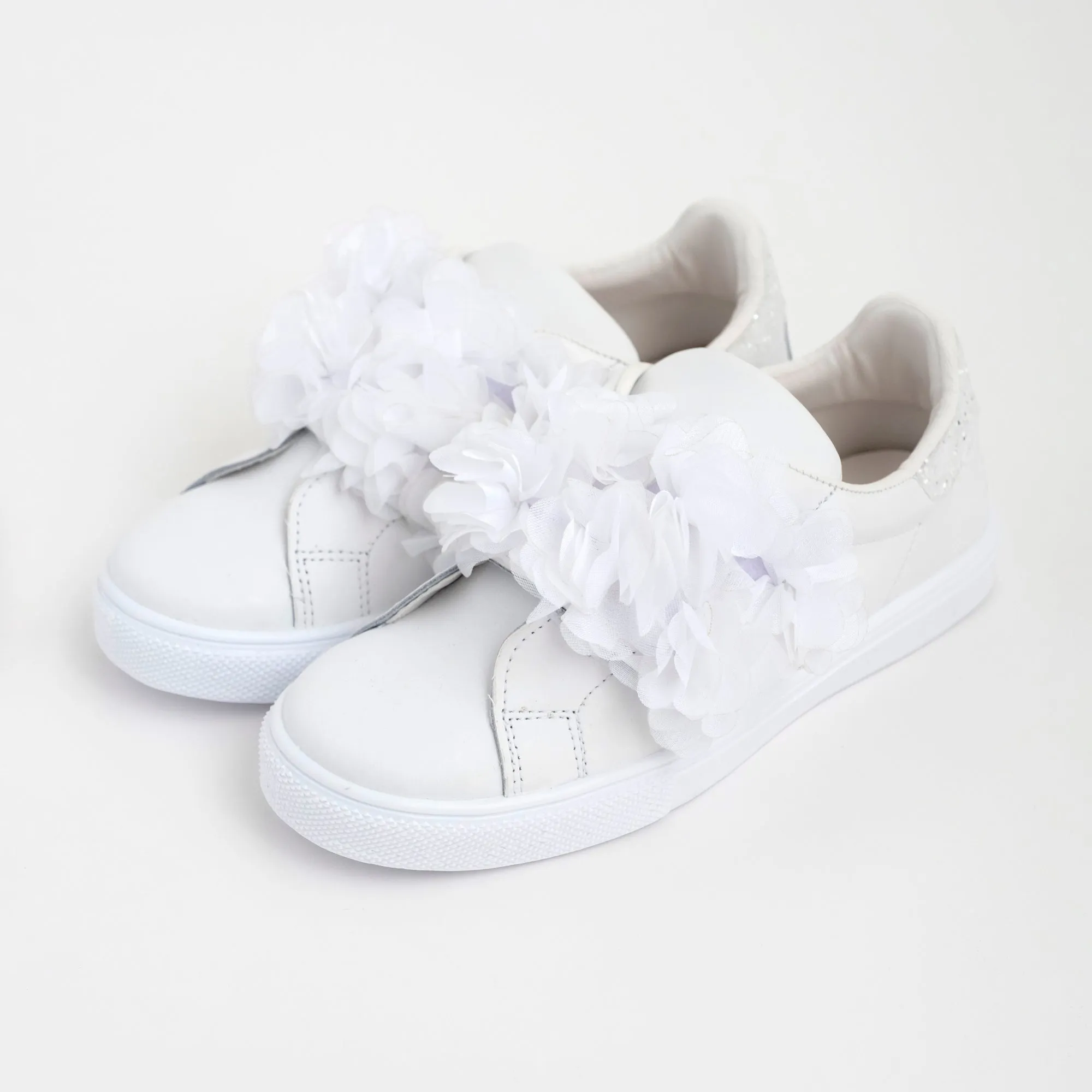 SNEAKERS MAXI VELCRO E FIORELLINI