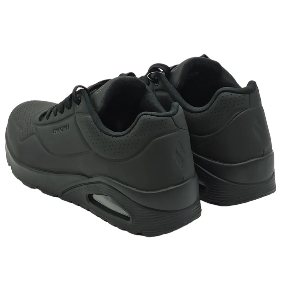 Sneakers uomo ecopelle Skechers UNO Stand uno air 52458 bbk