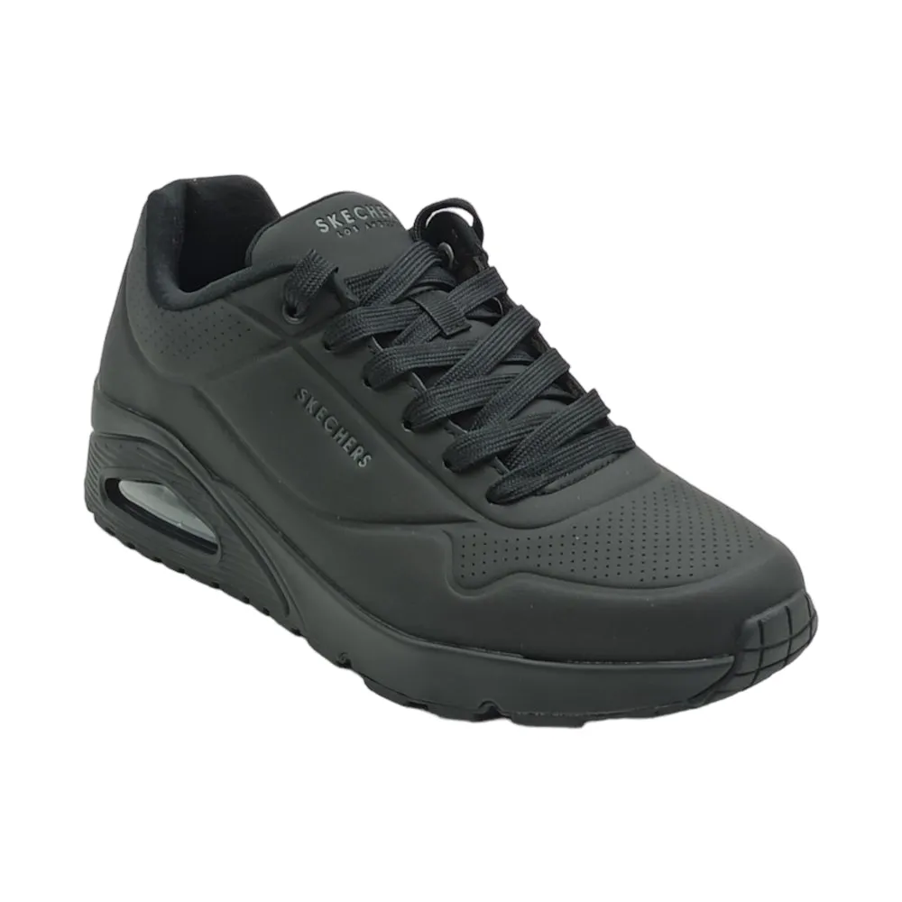 Sneakers uomo ecopelle Skechers UNO Stand uno air 52458 bbk