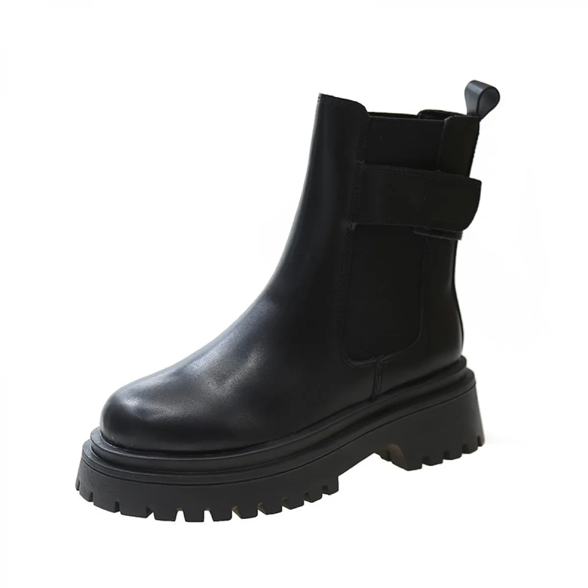 Stivaletti Chelsea invernali da donna moda scarpe con tacco medio 2023 nuova piattaforma scarpe Mujer casual gladiatore Goth mot
