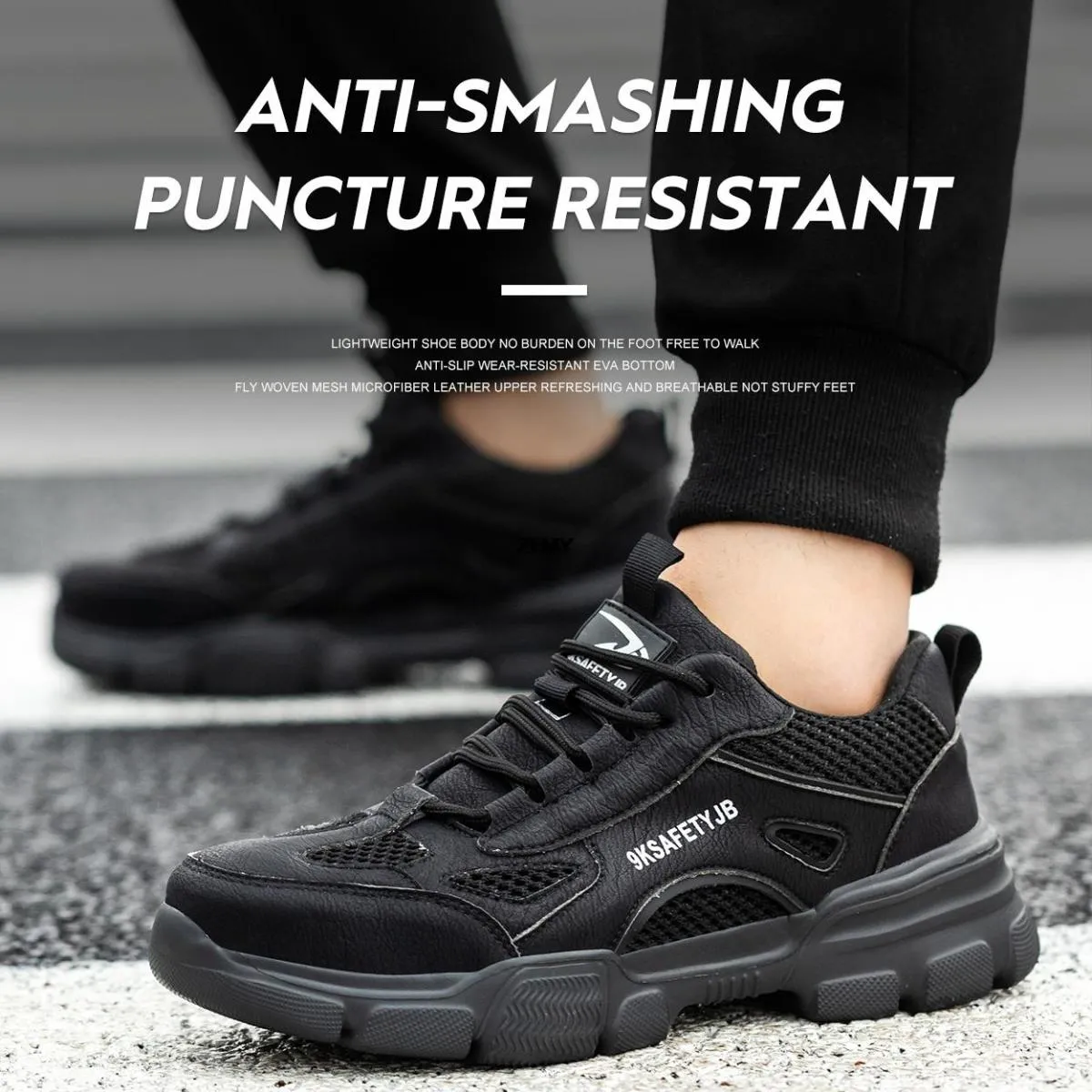 Stivali antinfortunistici per lavori edili Scarpe antinfortunistiche con punta in acciaio Scarpe da lavoro leggere antiforatura