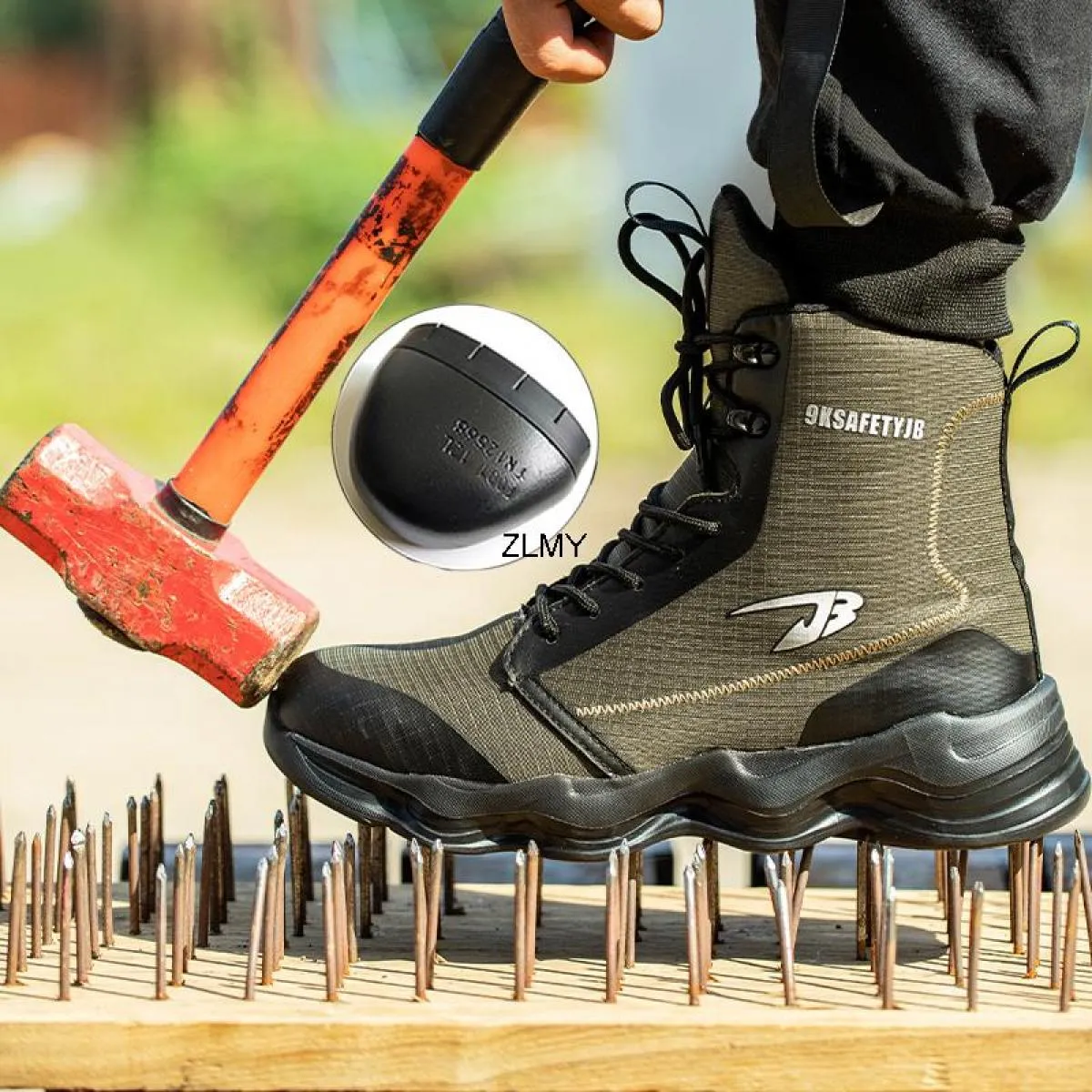 Stivali da lavoro Scarpe antinfortunistiche con punta in acciaio Stivali con punta in acciaio da uomo Costruzione alta