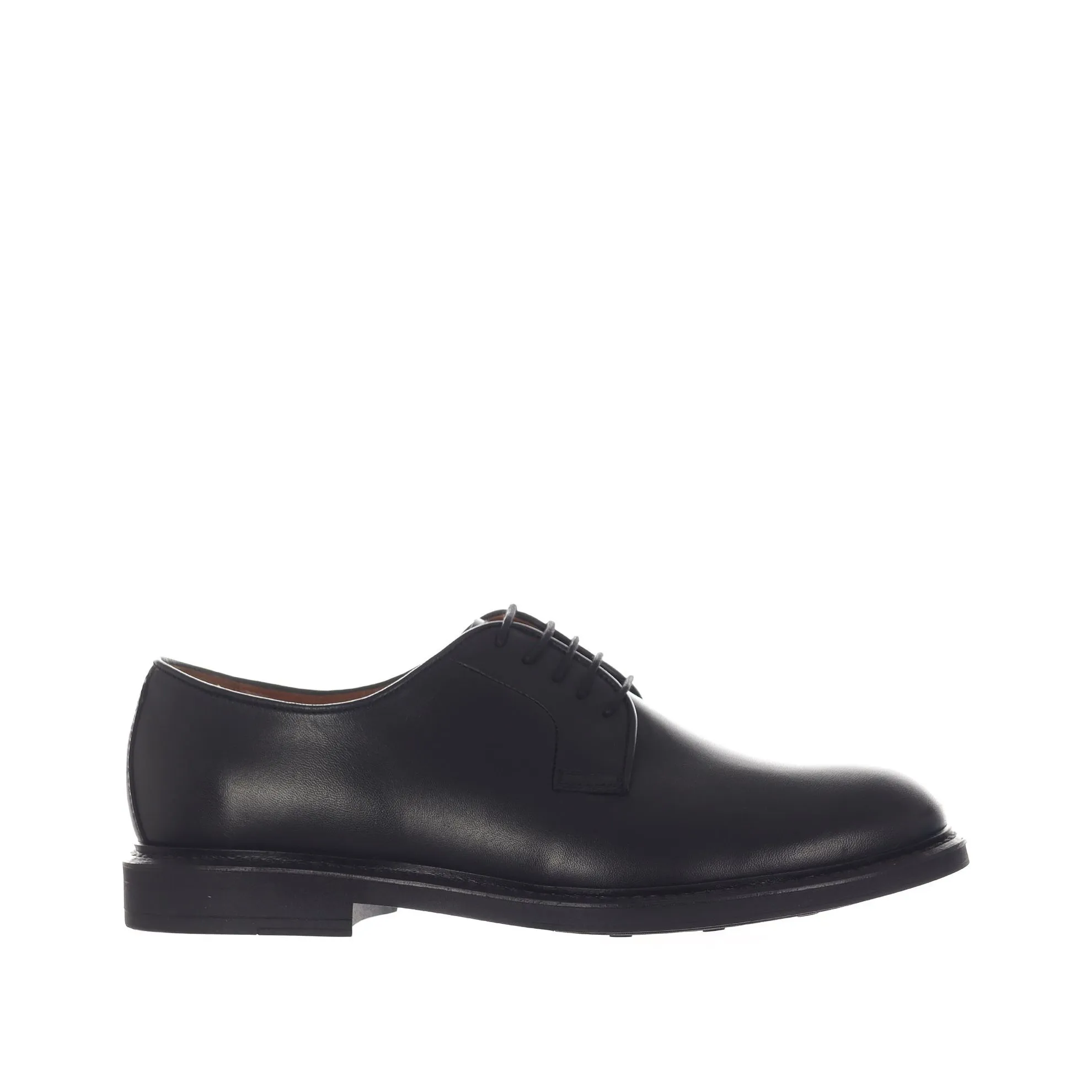 Stringata derby in pelle