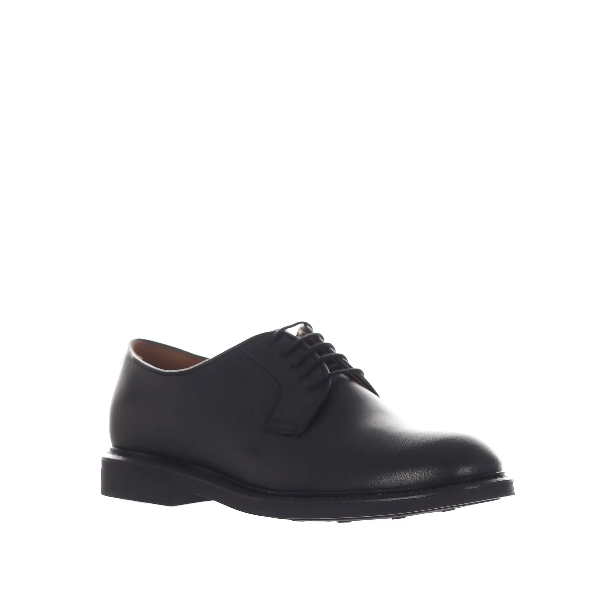 Stringata derby in pelle