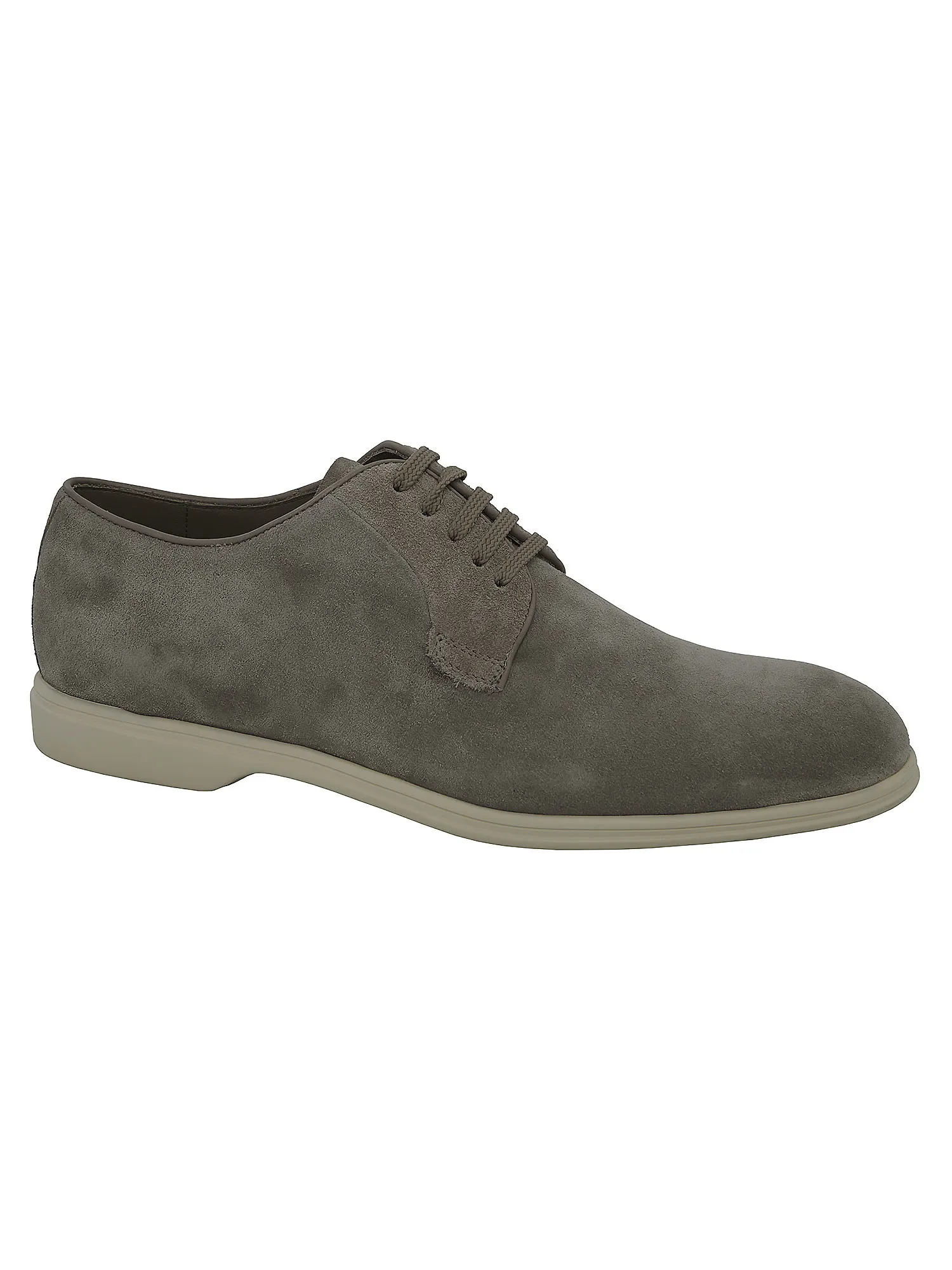 Suede grey derby shoes