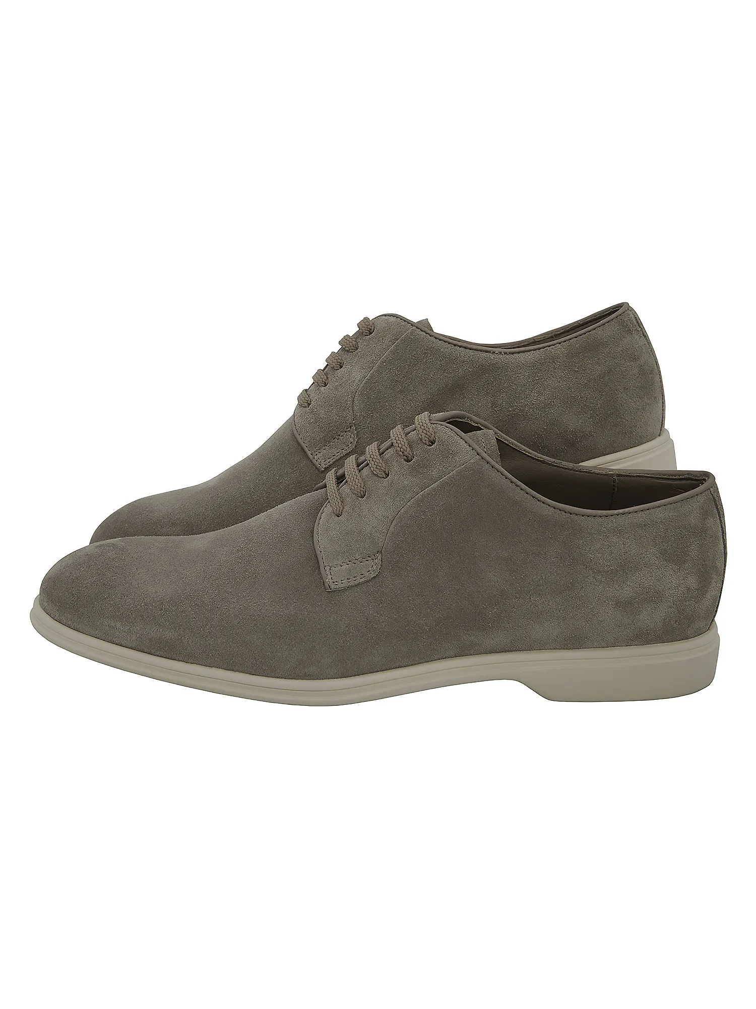 Suede grey derby shoes