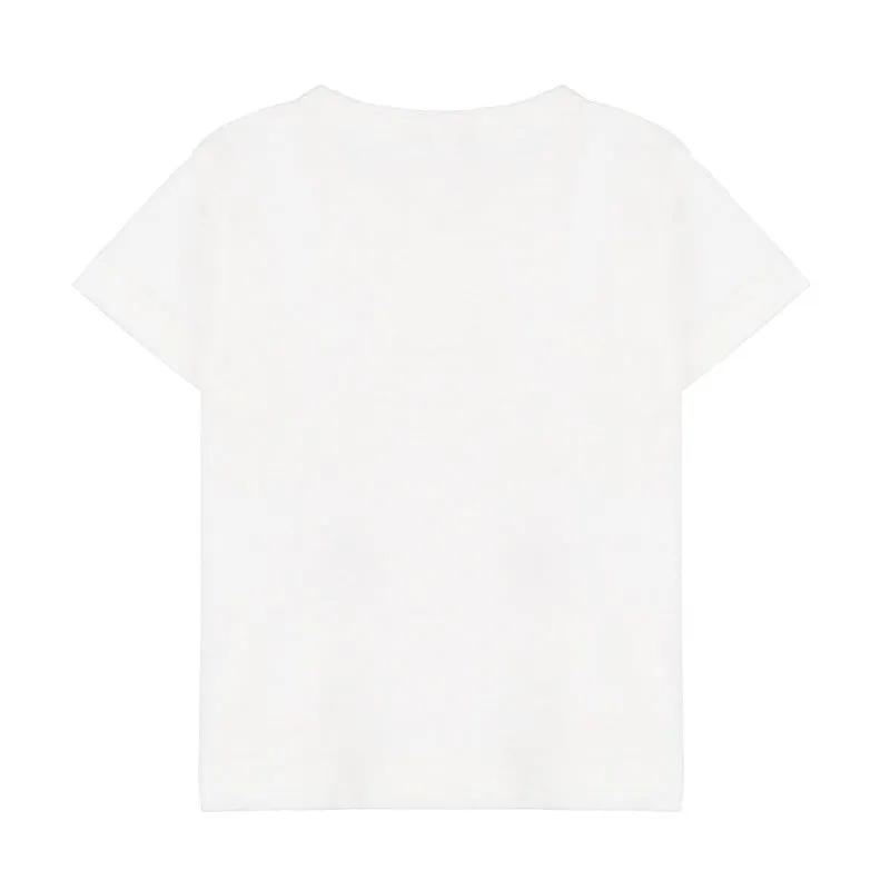 T-shirt serafino panna per neonato