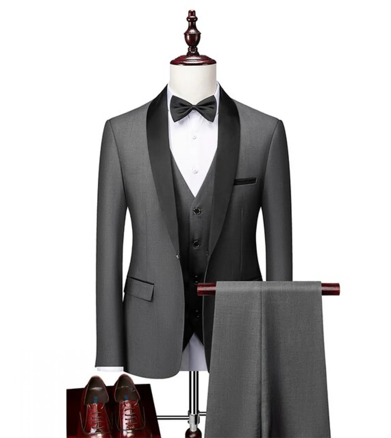Tian Qiong Abiti da uomo rossi da uomo Luxury Brand Abiti da lavoro maschili Ultima moda Abito con un bottone Uomo Slim Fit S 6x