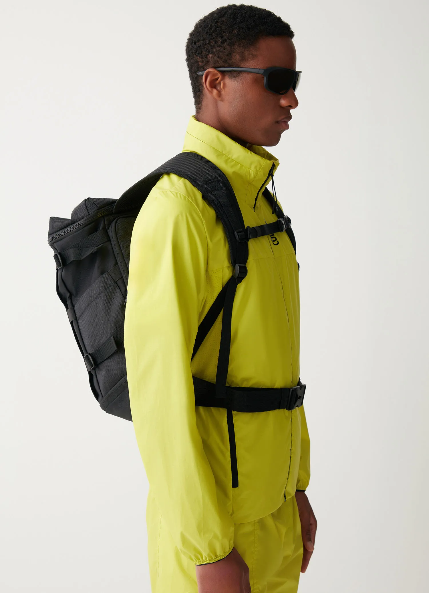 Unisex backpack in resin-coated canvas
