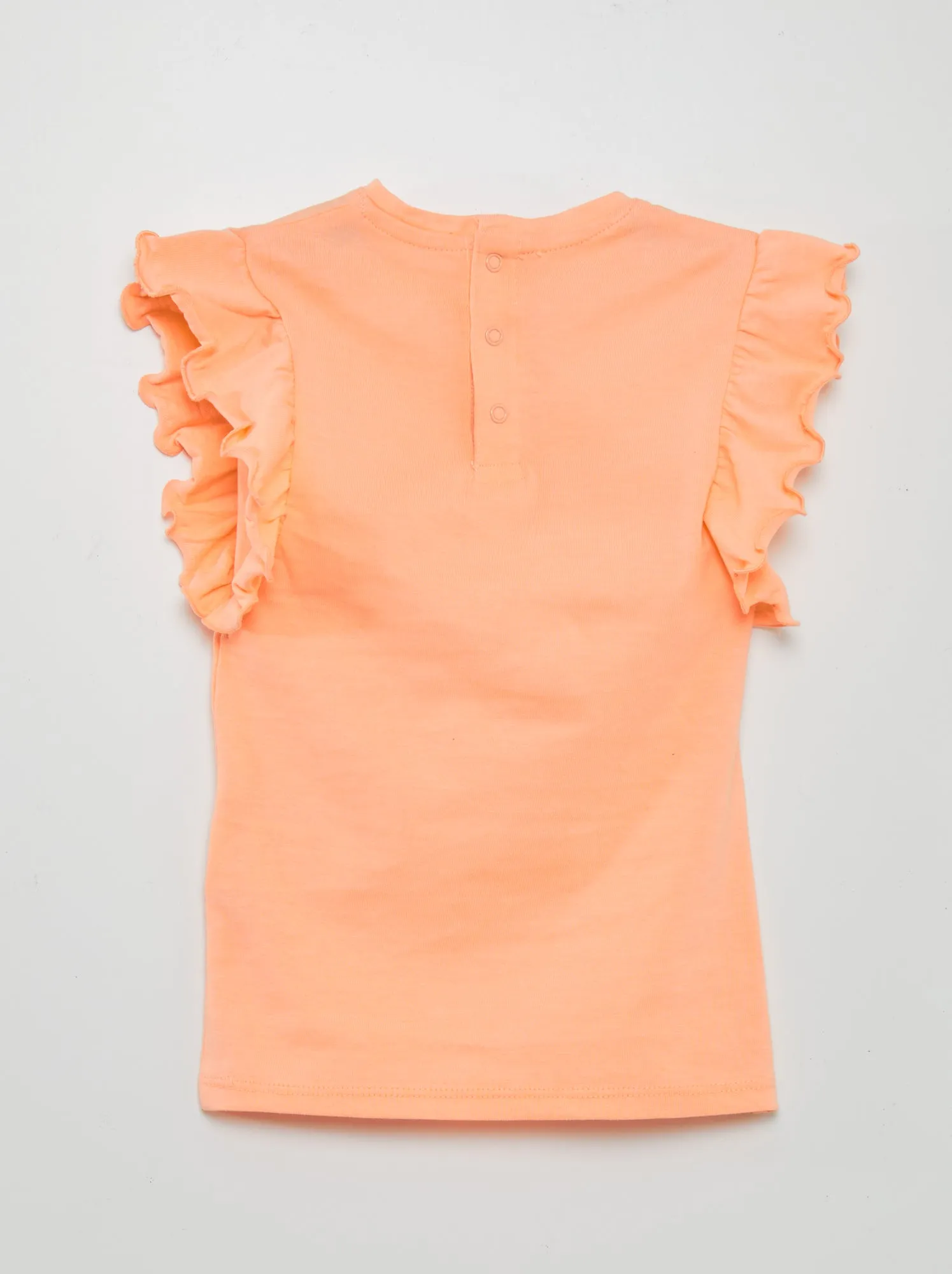 Vestito con volant - Grafik Edition - ARANCIONE