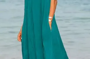 Vestito estivo lungo Yasmine, menta