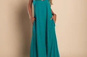 Vestito estivo lungo Yasmine, menta