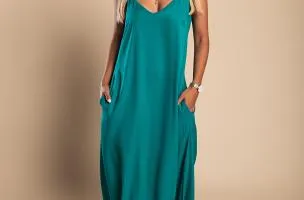 Vestito estivo lungo Yasmine, menta