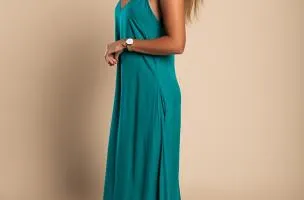 Vestito estivo lungo Yasmine, menta
