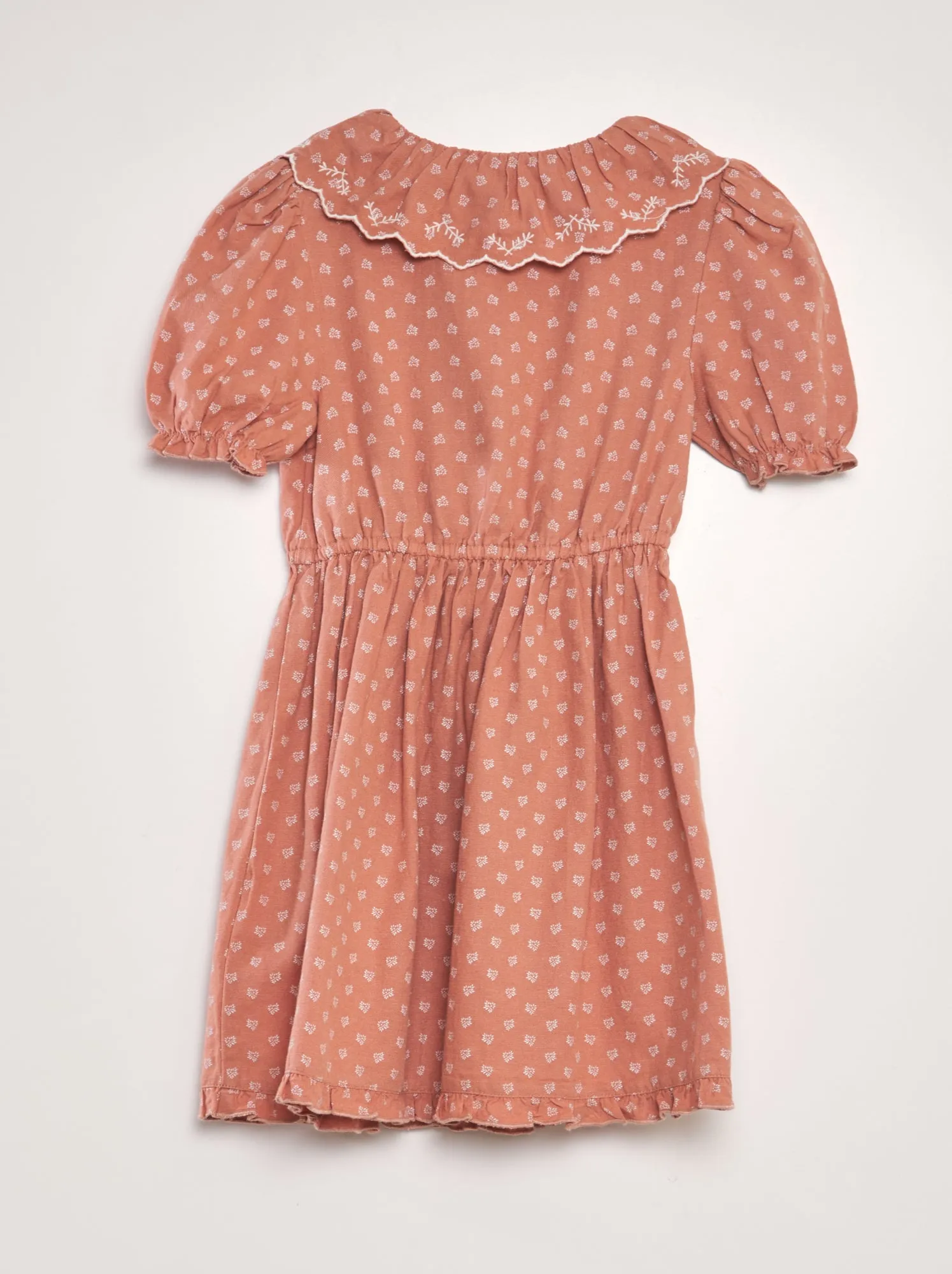 Vestito stile vintage in lino - ROSA