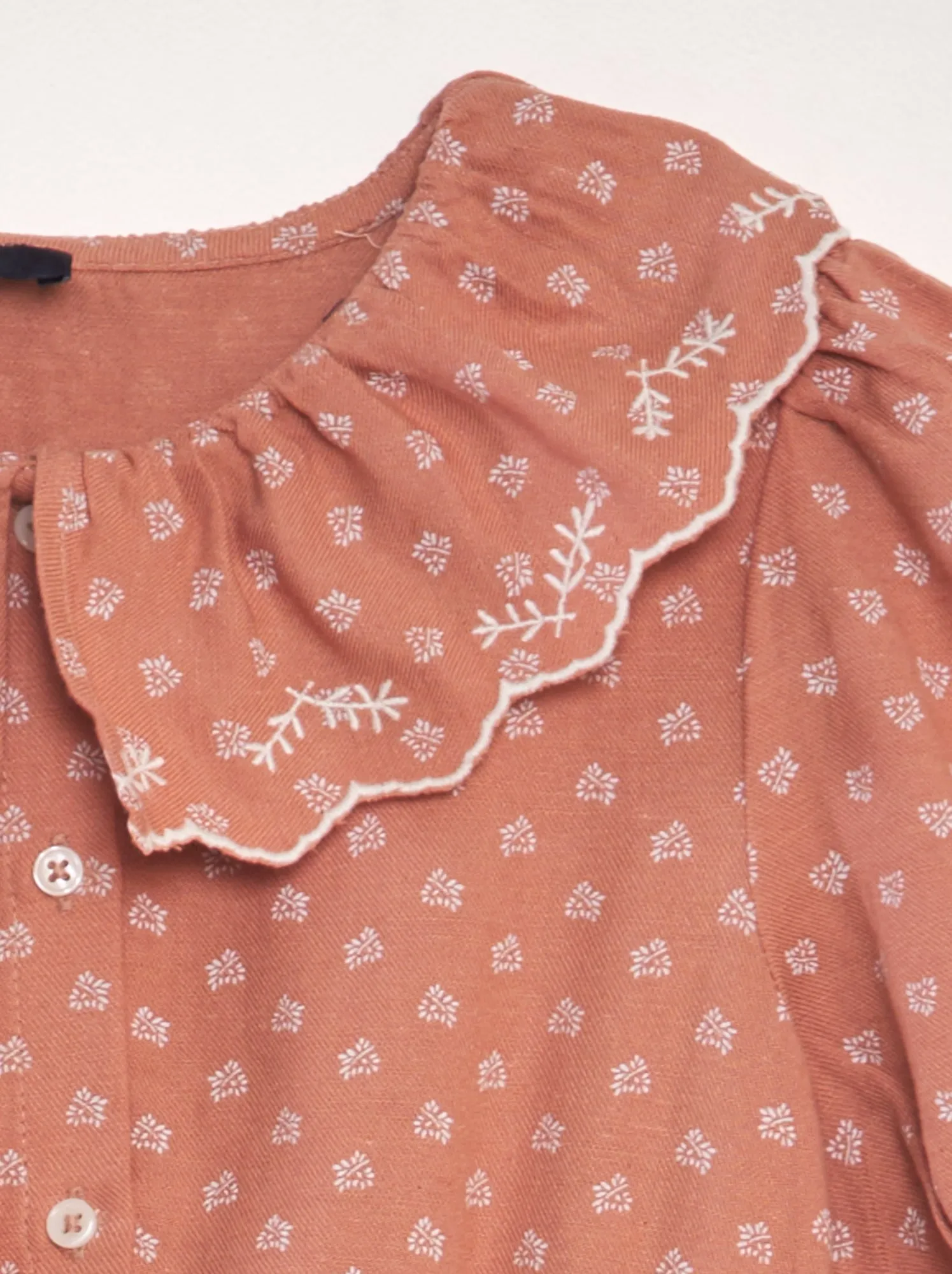 Vestito stile vintage in lino - ROSA