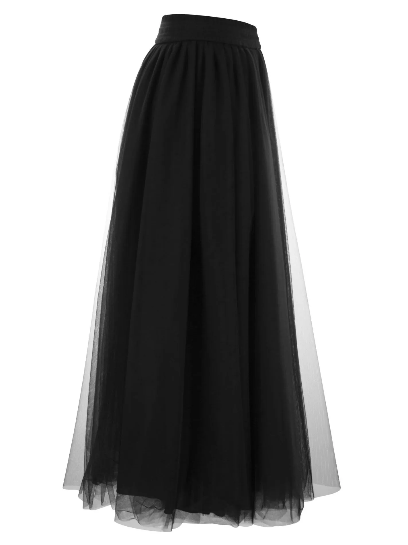 Wide tulle skirt