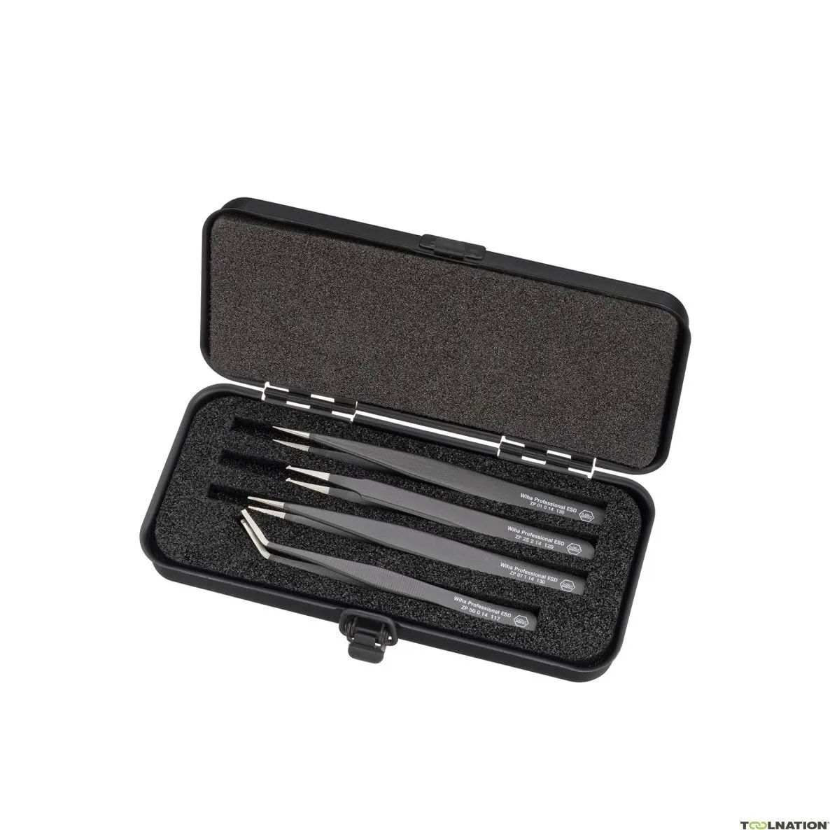 Wiha 32349 Set di pinzette SMD professionali ESD assortite da 4 pezzi ()