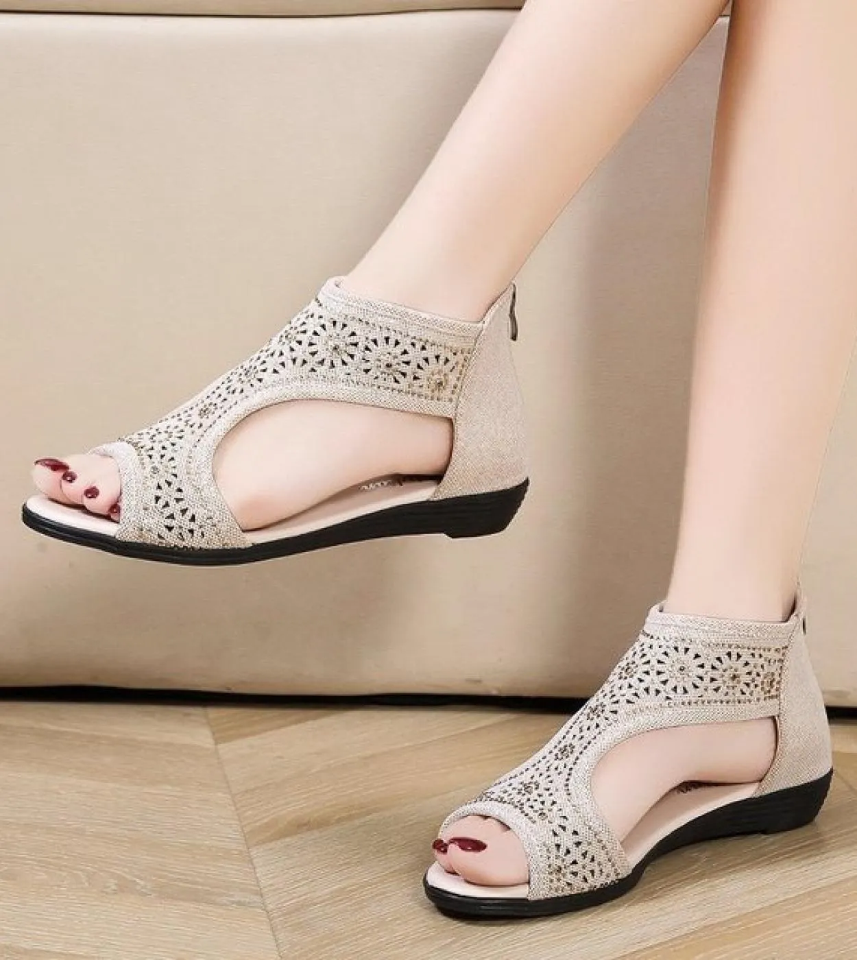 Woman Wedges Sandals Luxury Wedges Shoes For Women Elegant Platform Ladies Sandals Rome Fashion Heels Sandals  Summer Ne
