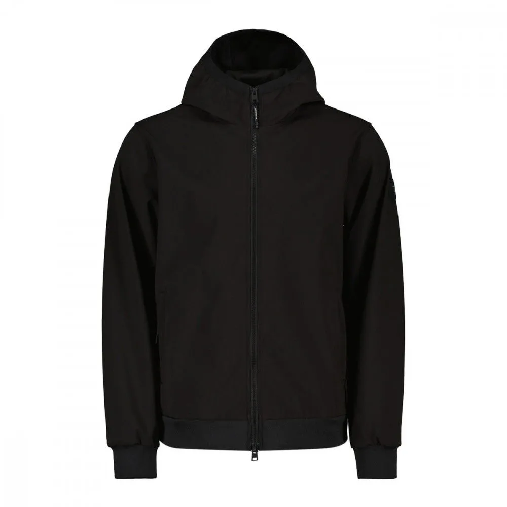 WOOLRICH GIACCA CON CAPPUCCIO IN SOFTSHELL