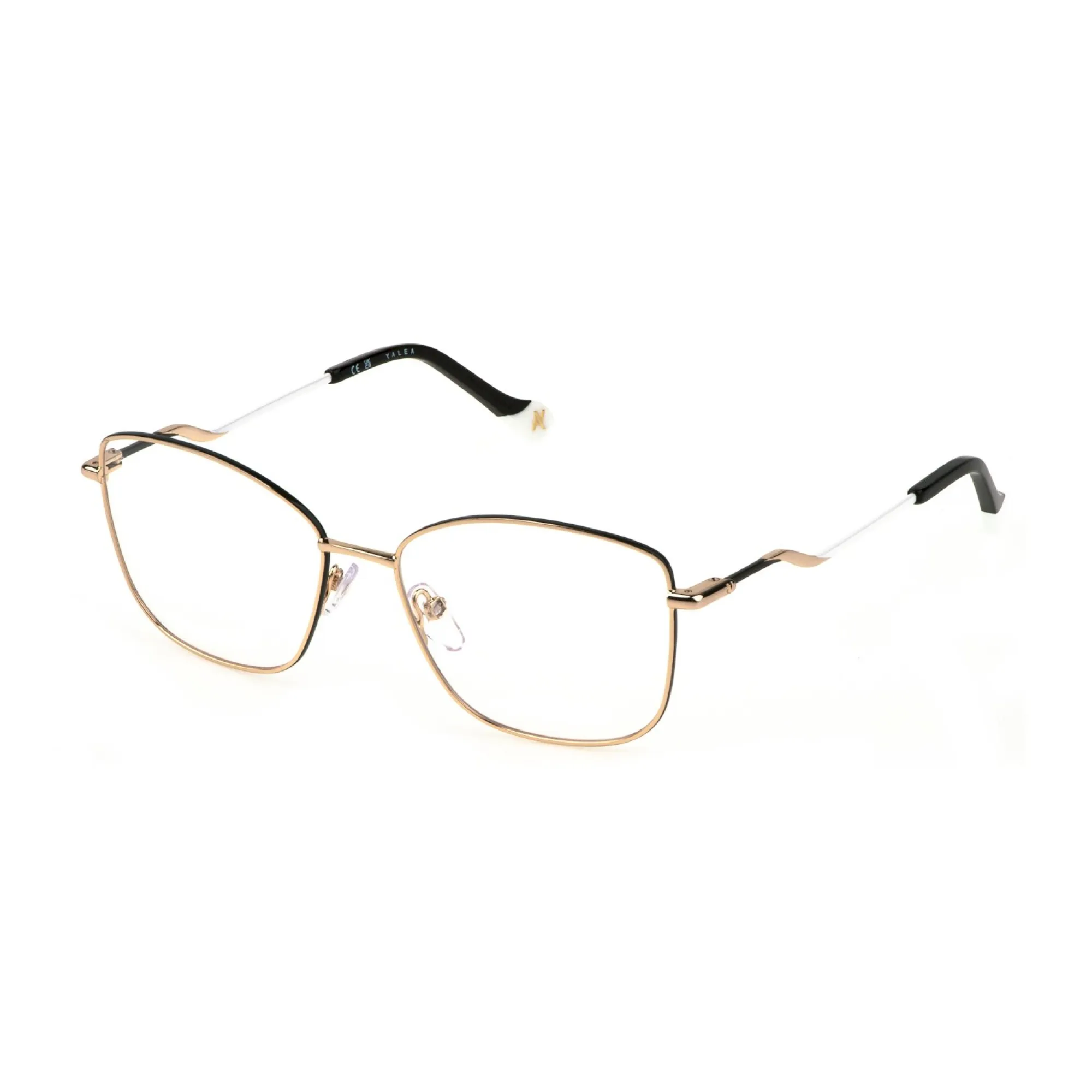   Yalea VYA119 - 0301 Parti Lucide Oro Rosa Nere | Occhiale Da Vista Donna 