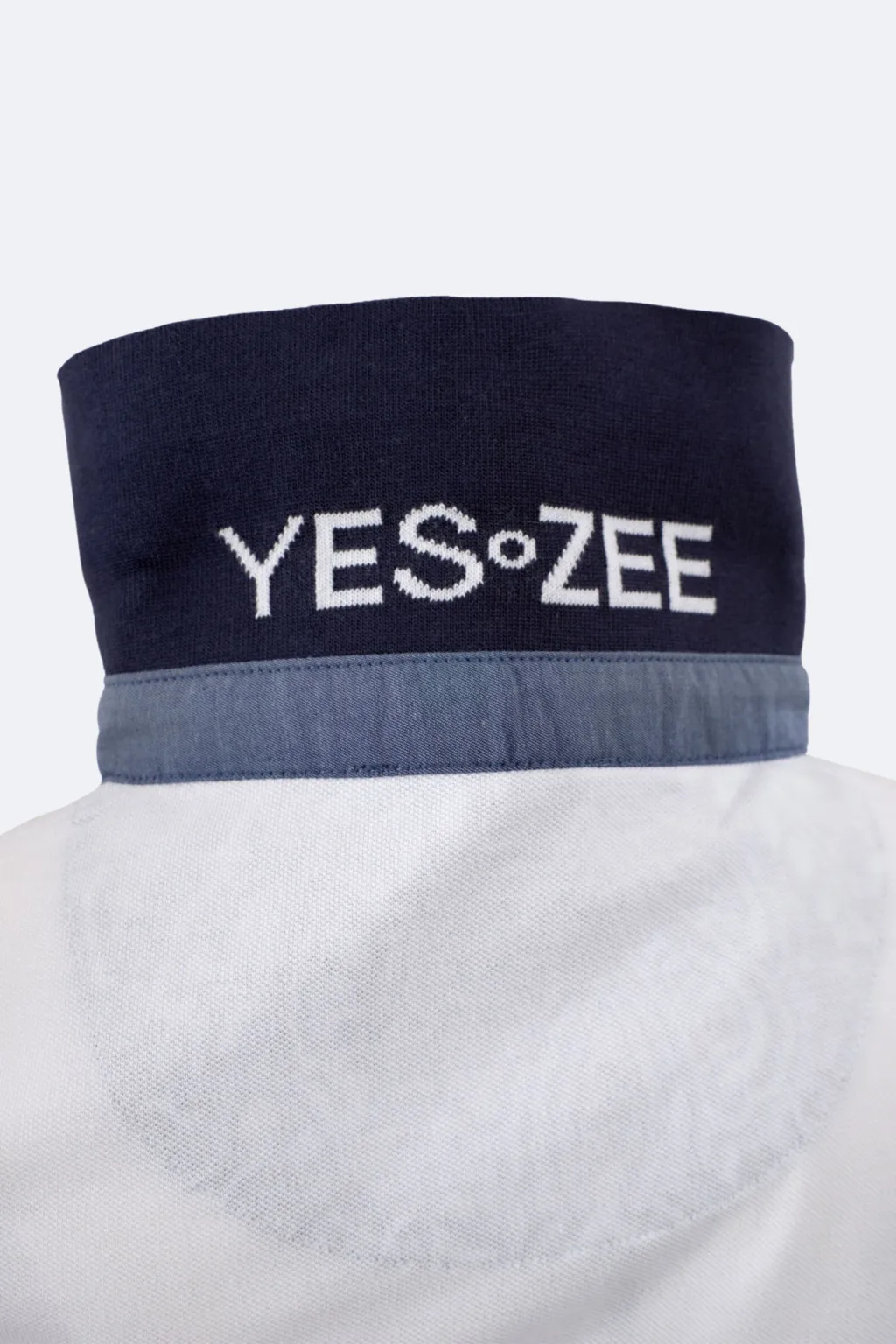 YES-ZEE POLO UOMO BIANCA CON DETTAGLI A CONTRASTO T710