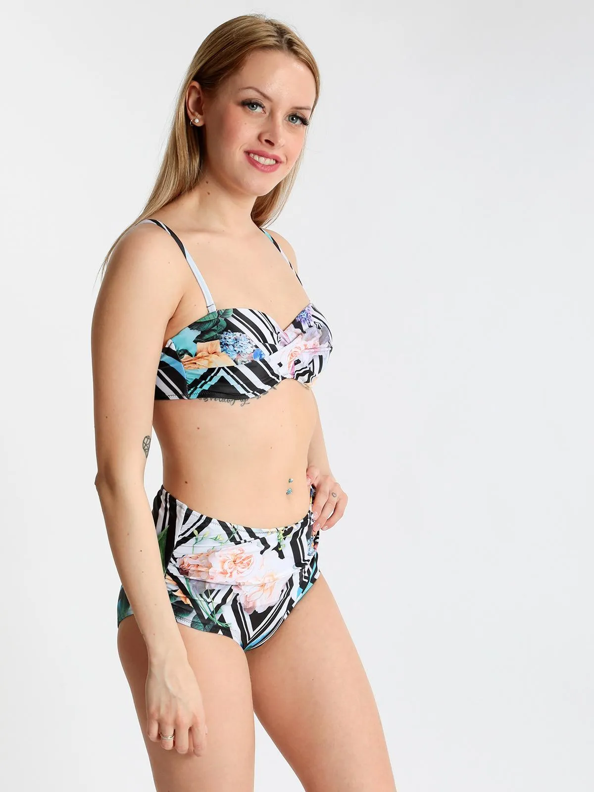 Y&M Bikini bandeau avec culotte taille haute