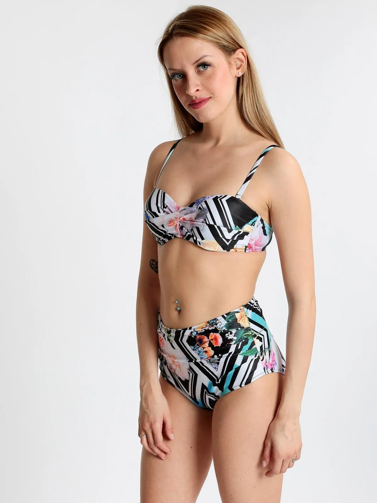 Y&M Bikini bandeau avec culotte taille haute