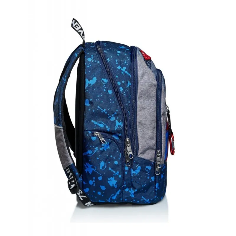ZAINO ORGANIZZATO ADVANCED STREET PLAYER 43X31X26CM 2 ZIP 2 TASCHE C/ZIP PRODOTTO UFFICIALE GARANZIA 4 ANNI SEVEN ITALY