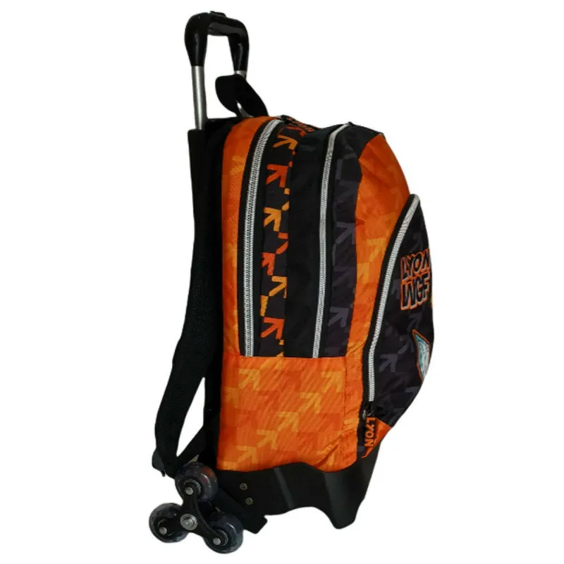 ZAINO SCUOLA ORGANIZZATO C/TROLLEY STACCABILE PIEGHEVOLE 3 RUOTE YON GAMER OFFICIAL 53X41X15CM 3ZIP PANINI SCUOLA ITALY